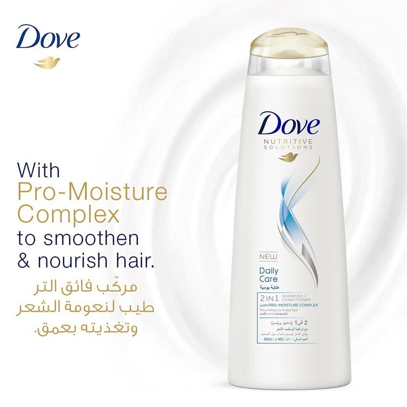 Dove Nutritive Solutions 2-In-1 Daily Care Shampoo & Conditioner With Pro-Moisture Complex 400ml