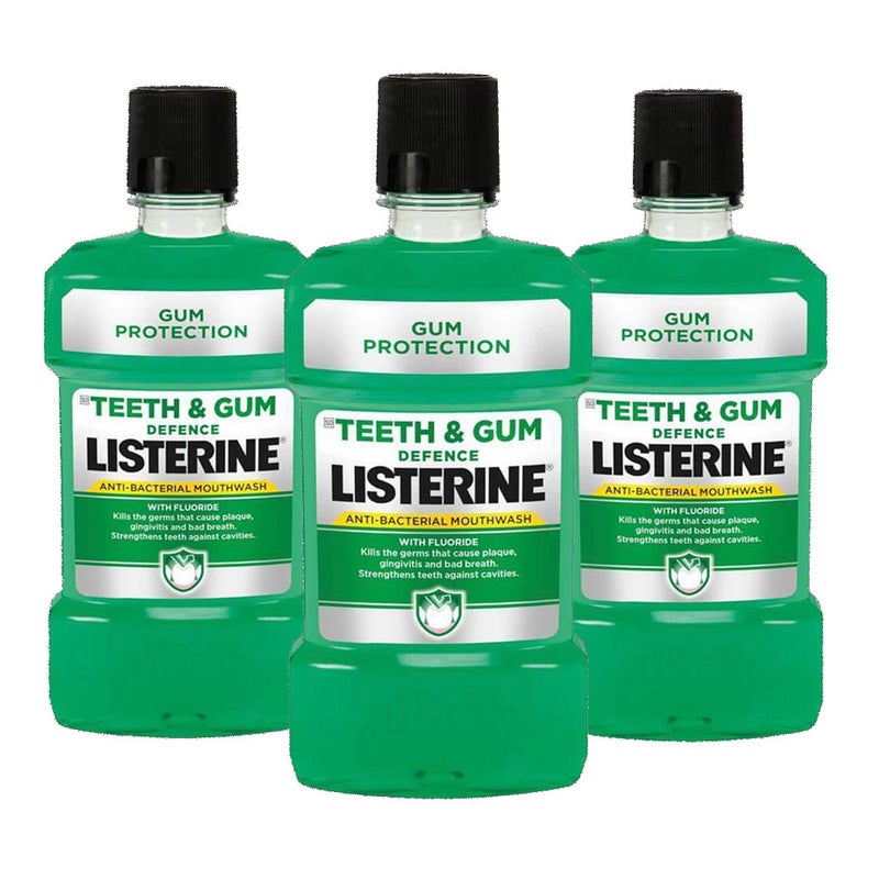 Listerine Teeth & Gum Defence Mouthwash 250ml 2+1 PROMO PACK