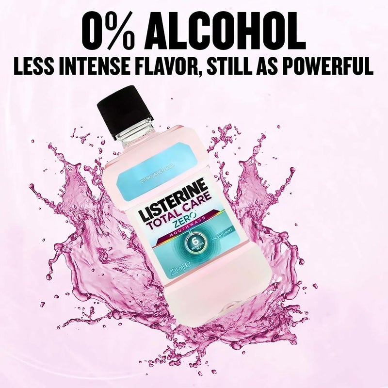 Listerine Total Care Zero 6-in-1 Alcohol Free Mouthwash 250ml 2+1 PROMO PACK