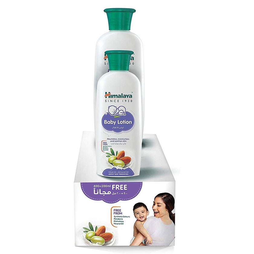 Himalaya Baby Lotion With Olive And Almond Oil 400ml + 200ml FREE PROMO PACK