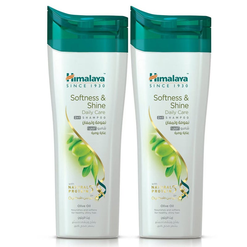Himalaya Softness & Shine Daily Care 2 In 1 Shampoo With Olive Oil 400ml, Pack of 2