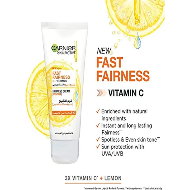 Garnier SkinActive Fast Fairness Day Cream With 3x Vitamin C & Lemon 100ml