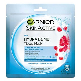 Garnier SkinActive Hydra Bomb Ultra Hydrating and Rejuvenating Facial Tissue Mask with Pomegranate Extract For Normal To Dehydrated Skin, 32g 1's
