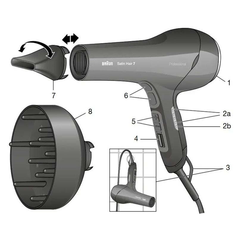 Braun Satin Hair 7 Professional 2000W Hair Dryer HD785