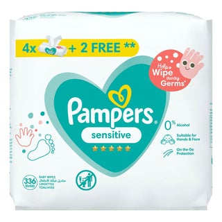 Pampers Sensitive Baby Wet Wipes, Pack of 336's