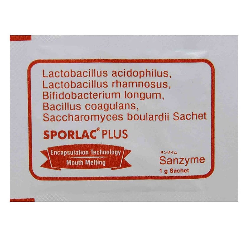 Sporlac Plus Probiotic Oral Powder Sachets 1g, Pack of 10's