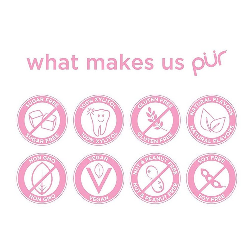 Pur Aspartame & Sugar Free Bubble Gum With Xylitol 9 Pieces