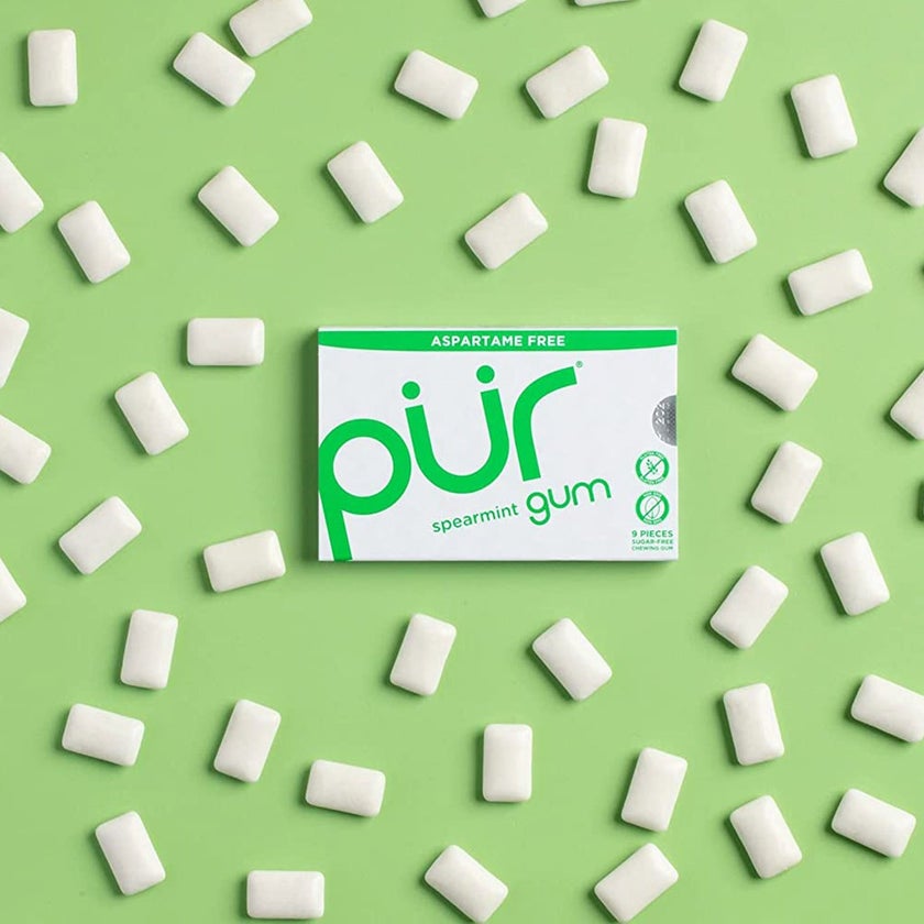 Pur Aspartame & Sugar Free Spearmint Chewing Gum With Xylitol 9 Pieces