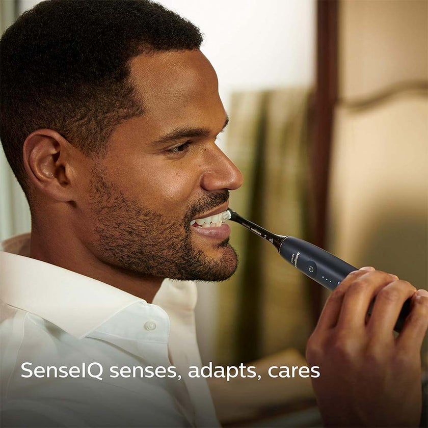 Philips Sonicare 9900 Prestige Rechargeable Electric Power Toothbrush With SenseIQ & AI-powered Sonicare App, Colour Midnight Blue - HX9992/22,Certified UAE 3 Pin