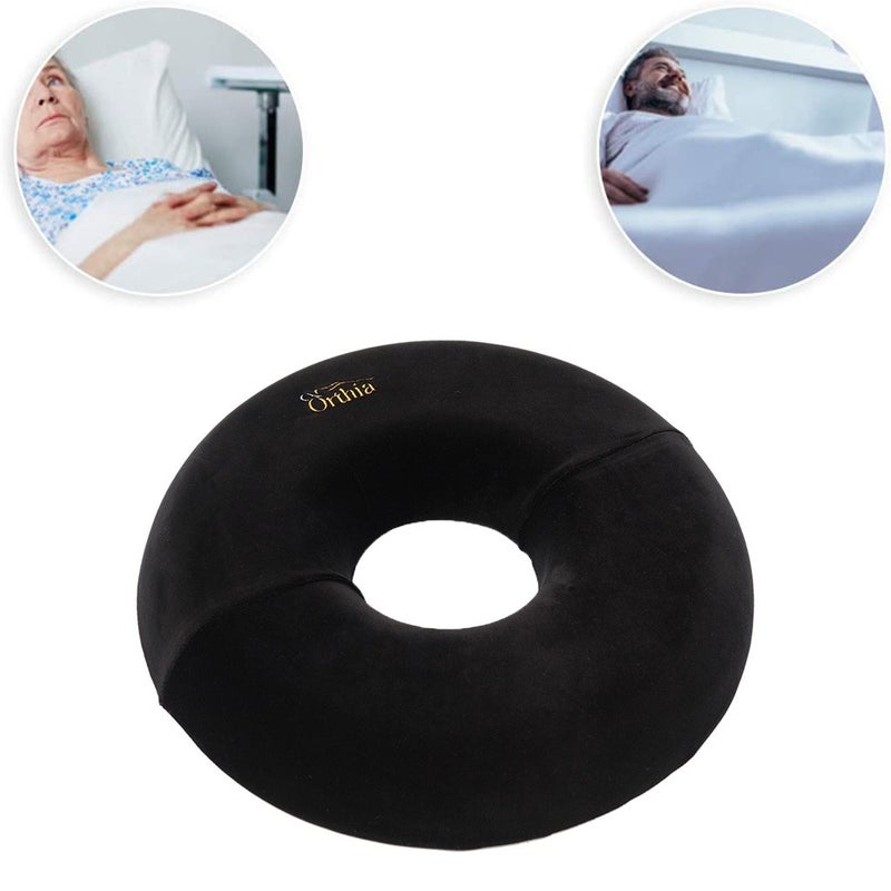 Orthia Premium Round Cushion - Black Velvet, Pack of 1's