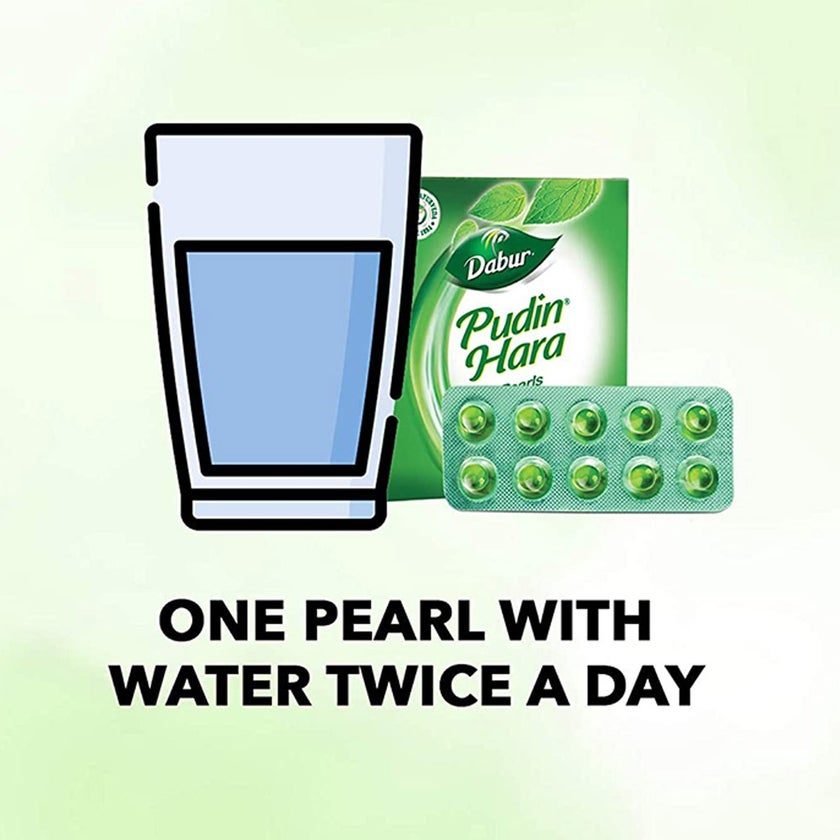 Dabur Pudin Hara Pearls With Ayurvedic Mint Oils 20's, Packs of 5's