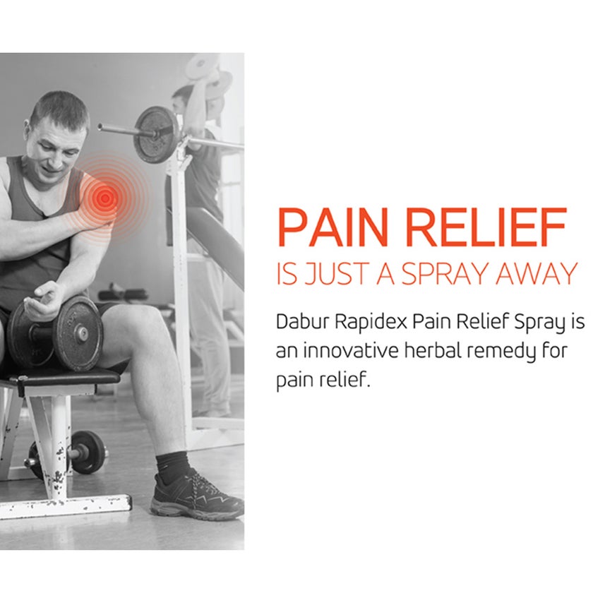 Dabur Rapidex Muscle Pain Relief Spray With Oil Of Wintergreen & Menthol 150ml