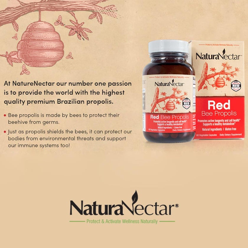 NaturaNectar Red Bee Vegetable Capsule For Metabolism Support, Pack of 60's