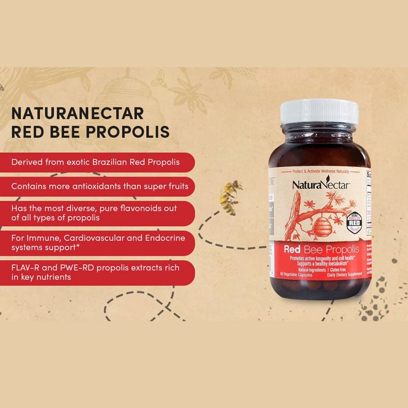 NaturaNectar Red Bee Vegetable Capsule For Metabolism Support, Pack of 60's