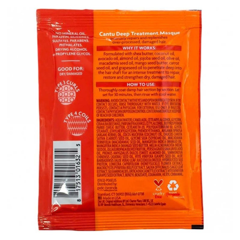 Cantu Shea Butter Deep Treatment Hair Masque For Natural Coils, Curls & Waves 50g
