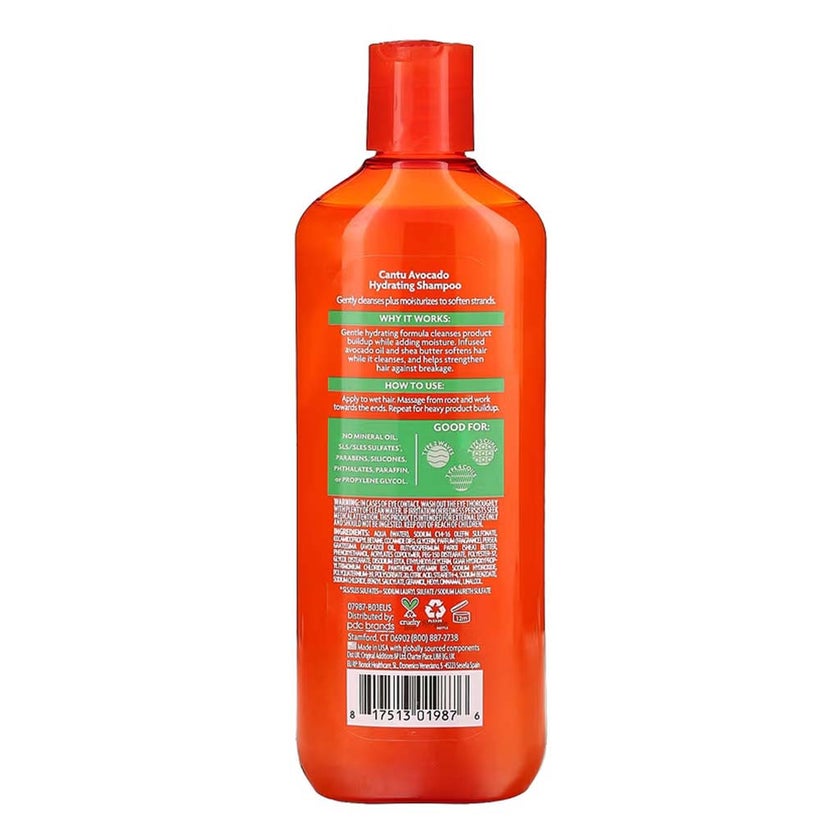 Cantu Avocado Oil & Shea Butter Hydrating Shampoo For Dry & Brittle Hair 400ml