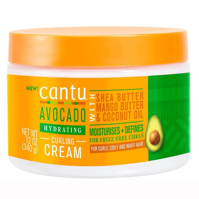 Cantu Avocado Hydrating Curling Cream For Frizz Free Curls 340g