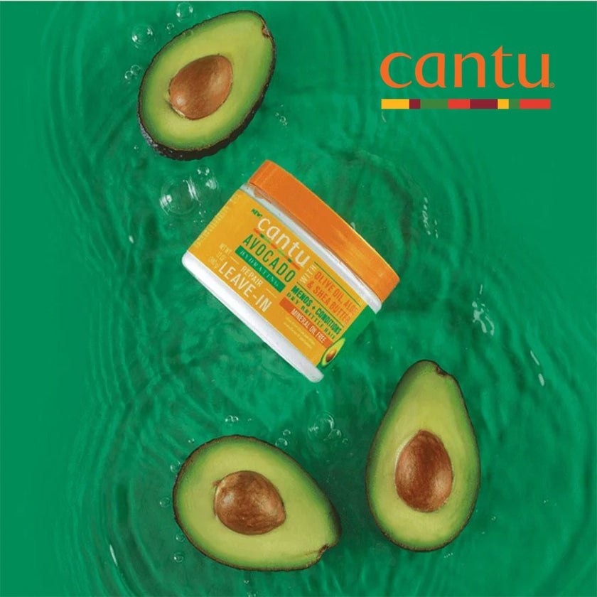 Cantu Avocado Hydrating Mineral Oil Free Repair Leave-In Cream For Dry & Brittle Hair 340g
