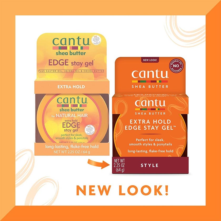 Cantu Natural Hair Extra Hold Edge Stay Hair Gel With Shea Butter 64g