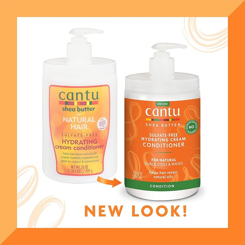 Cantu Shea Butter Sulfate & Paraben Free Hydrating Cream Conditioner For Natural Curls, Coils & Waves 709g