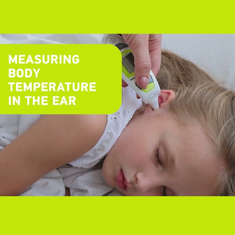 Agu Baby Brainy Smart Infrared 3 In 1 Thermometer For Kids Green/White 97130
