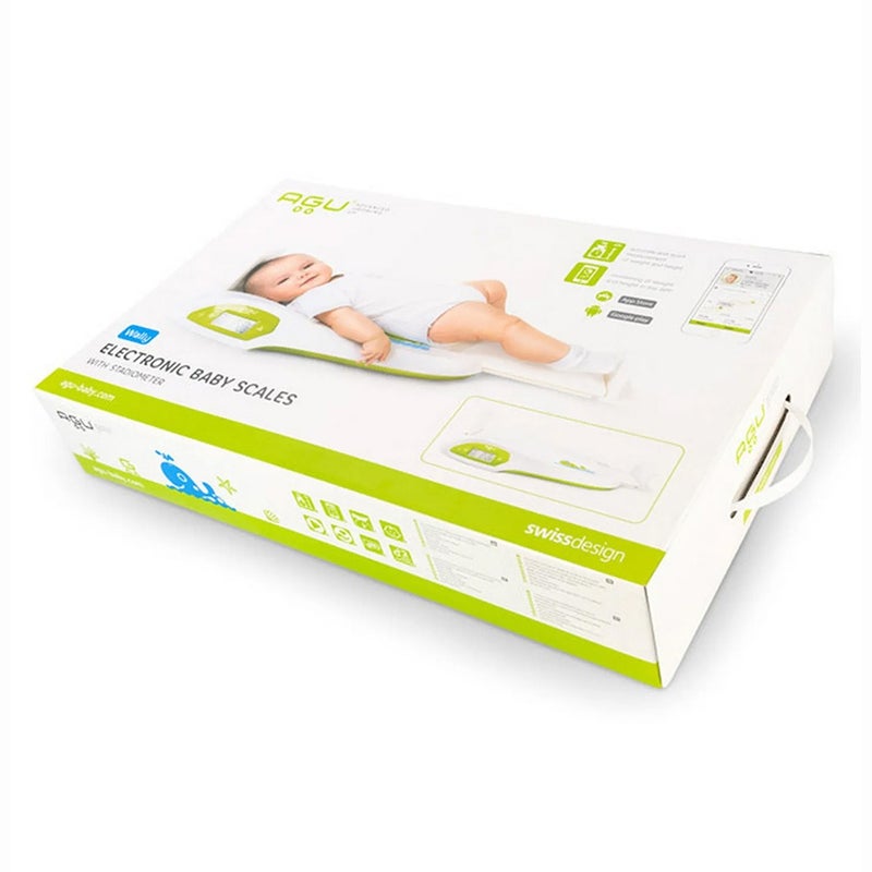 Agu Baby Wally Electronic Baby Scale With Stadiometer Green/White 97086
