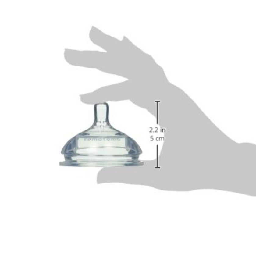 Comotomo Natural Teat Silicone Nipple Slow Flow, Pack of 2's