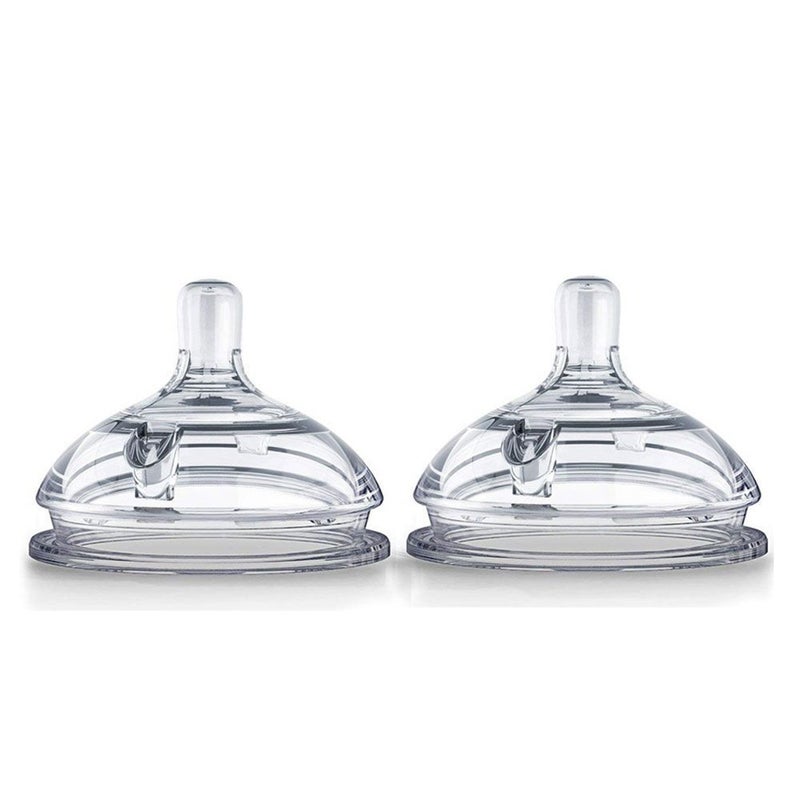 Comotomo Natural Teat Silicone Nipple Variable Flow, Pack of 2's