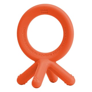 Comotomo Easy To Grab Silicone Baby Teether Orange