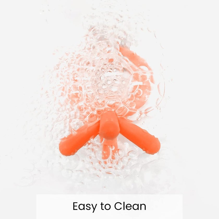 Comotomo Easy To Grab Silicone Baby Teether Orange