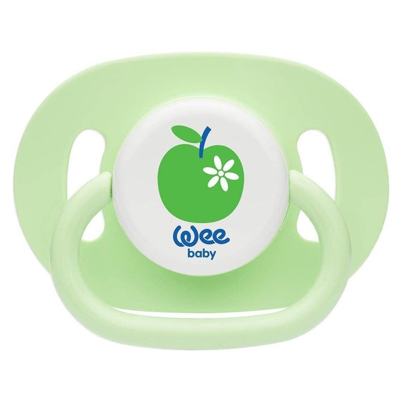 Wee Baby Assorted Opaque Oval Body Round Teat Soother For 6-18 Months Baby, Pack of 1's