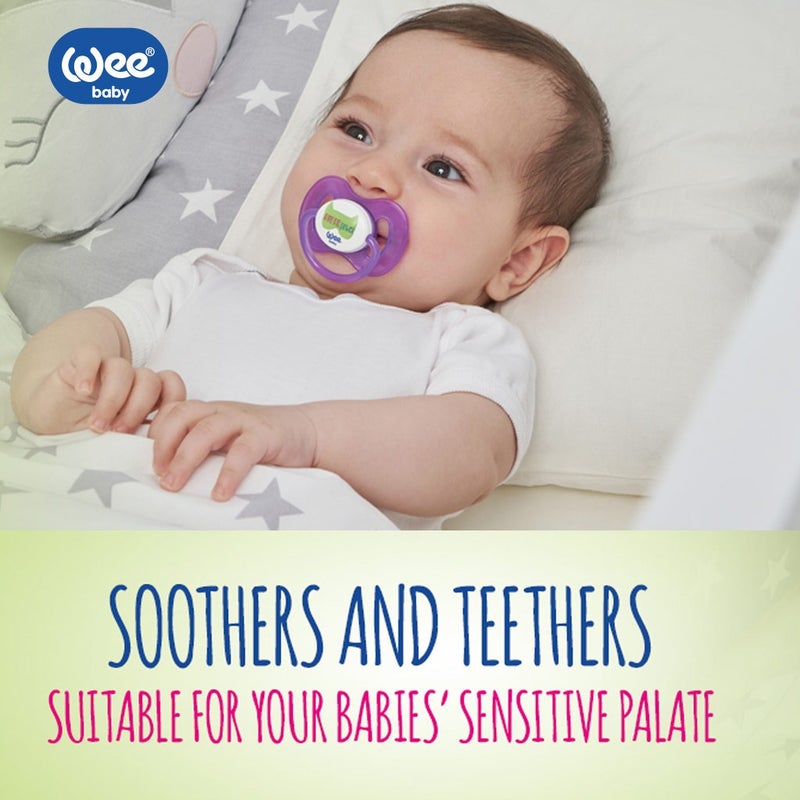 Wee Baby Assorted Opaque Oval Body Round Teat Soother For 6-18 Months Baby, Pack of 1's