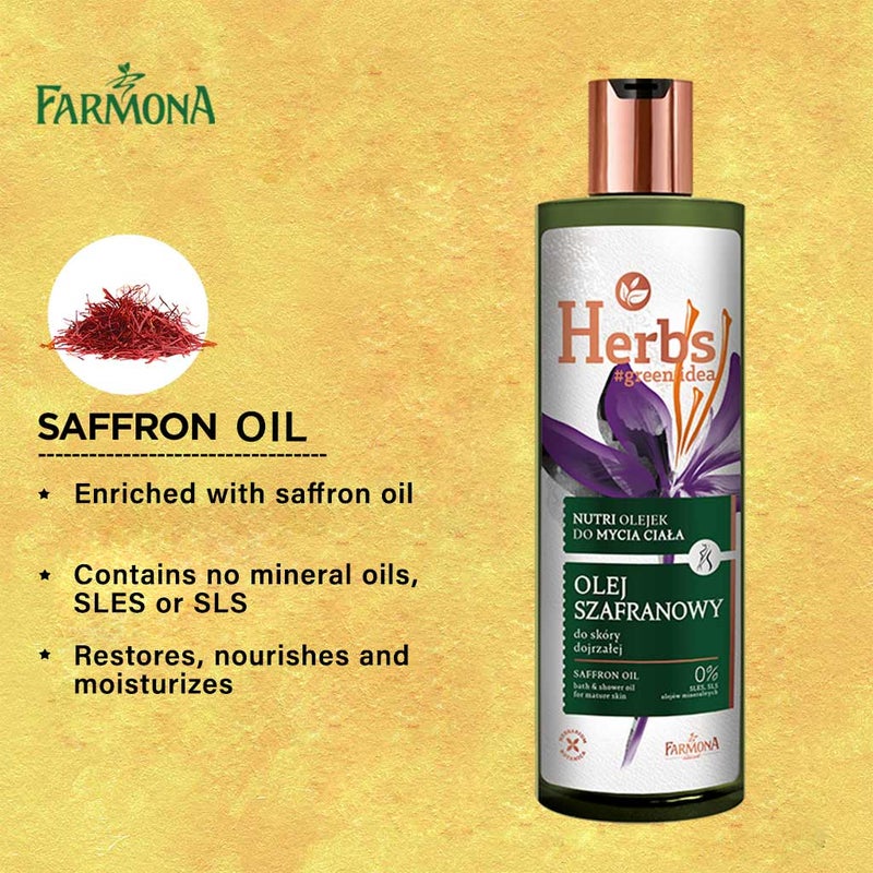 Farmona Herbs Saffron Oil Bath & Shower Gel For Mature Skin 400ml