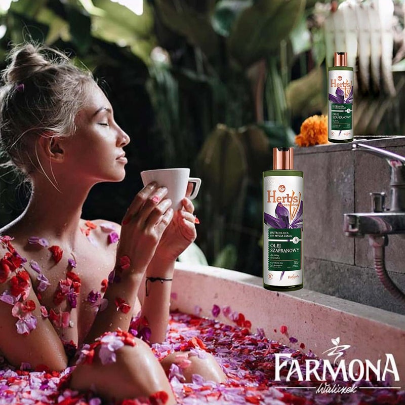 Farmona Herbs Saffron Oil Bath & Shower Gel For Mature Skin 400ml