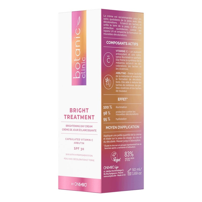 OnlyBio Botanic Clinic Bright Treatment SPF 30 Brightening Day Cream For Hyperpigmentation 50ml