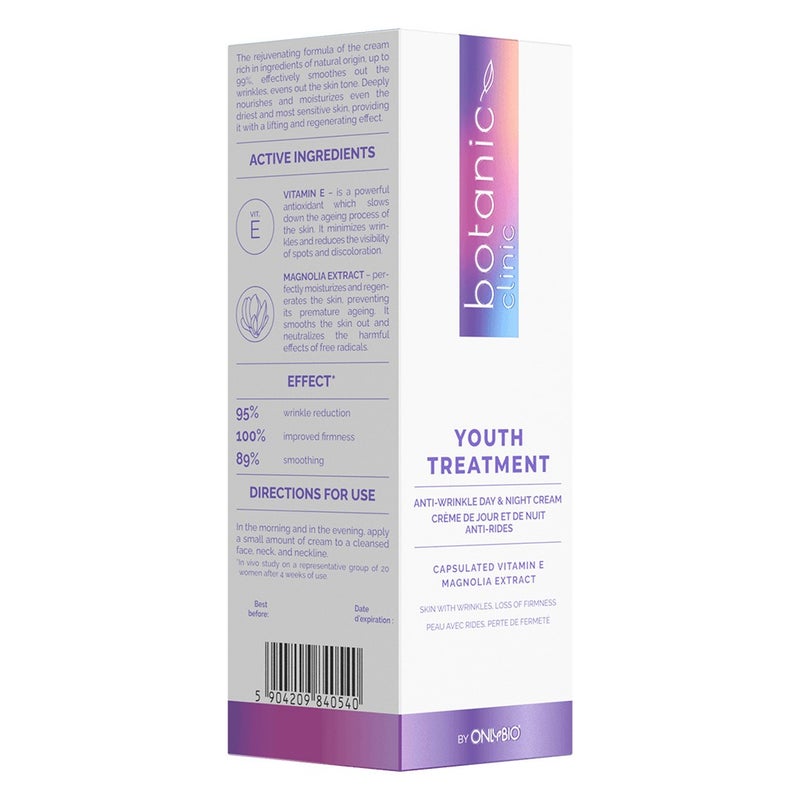 OnlyBio Botanic Clinic Youth Treatment Anti-Wrinkle Day And Night Cream 50ml