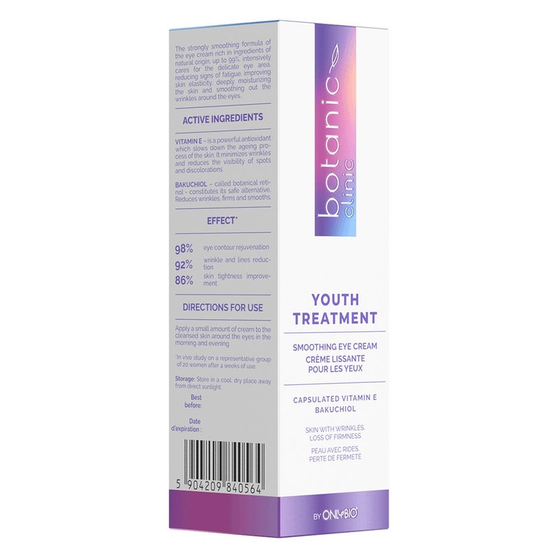 OnlyBio Botanic Clinic Youth Treatment Anti-Wrinkle Firming & Smoothing Eye Cream 15ml