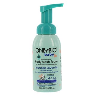 OnlyBio Baby Hypoallergenic Perfume Free Body Wash Foam For Newborn's Sensitive Skin Prone To Allergy 300ml