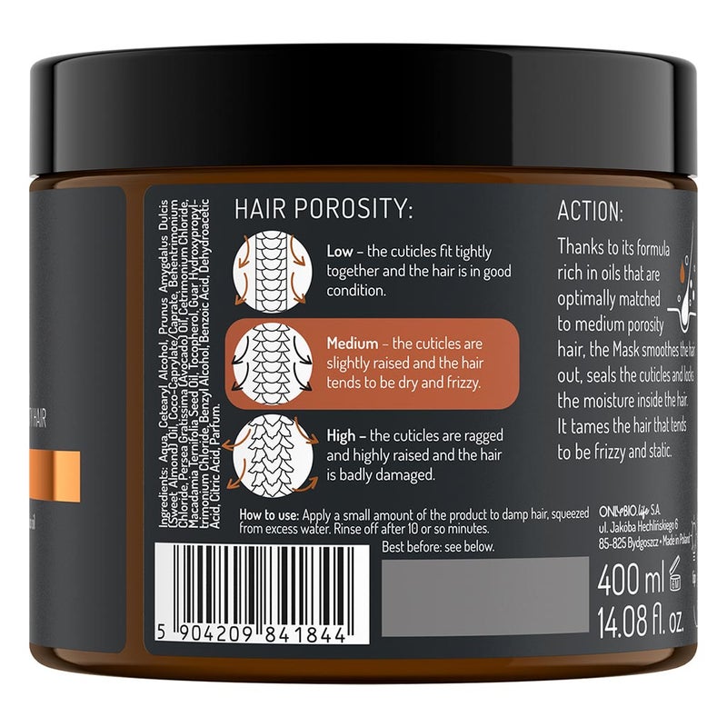 OnlyBio Hair In Balance Emollient Mask For Medium Porosity Hair 400ml