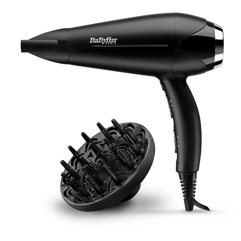 Babyliss Anti-Frizz Control DC Motor 2200W 3 Heat 2 Speed Cool Shot Lightweight Hair Dryer Black