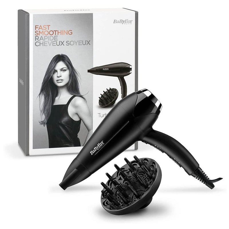 Babyliss Anti-Frizz Control DC Motor 2200W 3 Heat 2 Speed Cool Shot Lightweight Hair Dryer Black