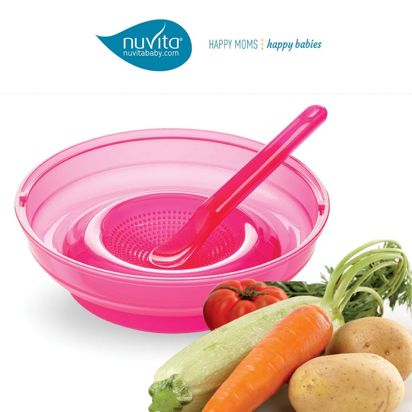 Nuvita Pappafacile 4-In-1 Multi-Use Food Processor Set - Pink