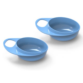 Nuvita Easy Eating Weaning Bowls For Baby - Blue, Pack of 2's