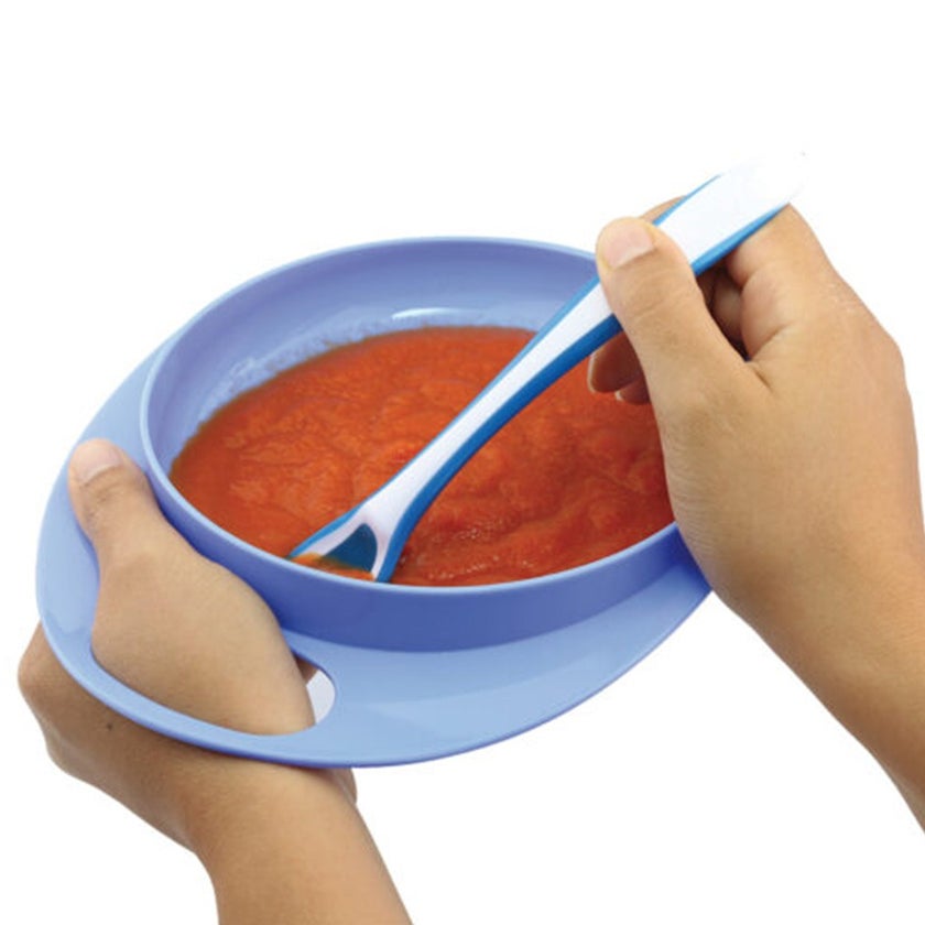 Nuvita Easy Eating Weaning Bowls For Baby - Blue, Pack of 2's