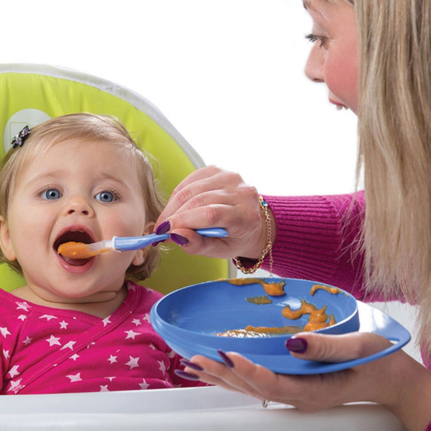 Nuvita Easy Eating Smart Dish For Baby - Blue, Pack of 2's