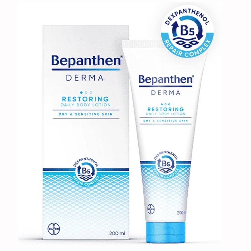 Bepanthen Derma Restoring Daily Moisturizing Body Lotion For Dry & Sensitive Skin 200ml