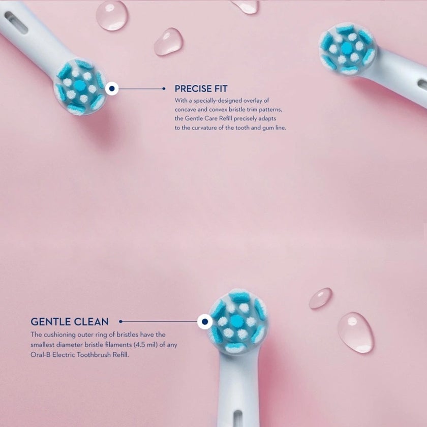 Oral B iO Gentle Care Replacement Brush Heads White, Pack of 2's