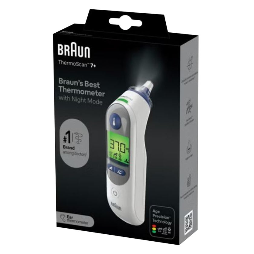 Braun Thermoscan 7+ Ear Thermometer IRT6525 + Pulse Oximeter YK-81CEU PROMO PACK