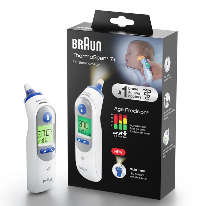 Braun Thermoscan 7+ Ear Thermometer IRT6525 + Pulse Oximeter YK-81CEU PROMO PACK