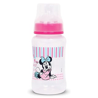 Disney Minnie Mouse 320 ml Wide-Neck Feeding Bottle For 0+Month Baby, Pink, Pack of 1's